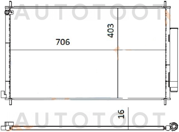 Радиатор кондиционера -STHD683940 Sat для HONDA CR-V
