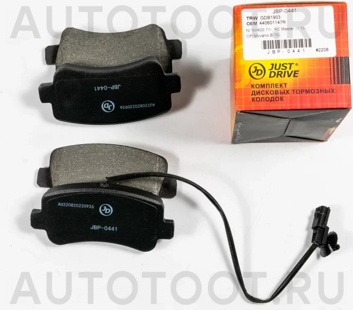 Колодки тормозные дисковые задние - Артикул JBP0441 - Производитель Just Drive - Фото, Отзывы, Цены