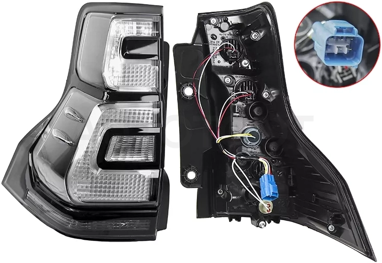 Фонарь задний Toyota Land Cruiser Prado (J150) 17-20 (Слева/ Чёрный) - Артикул ST21219BLLUE - Производитель Sat - Фото, Отзывы, Цены