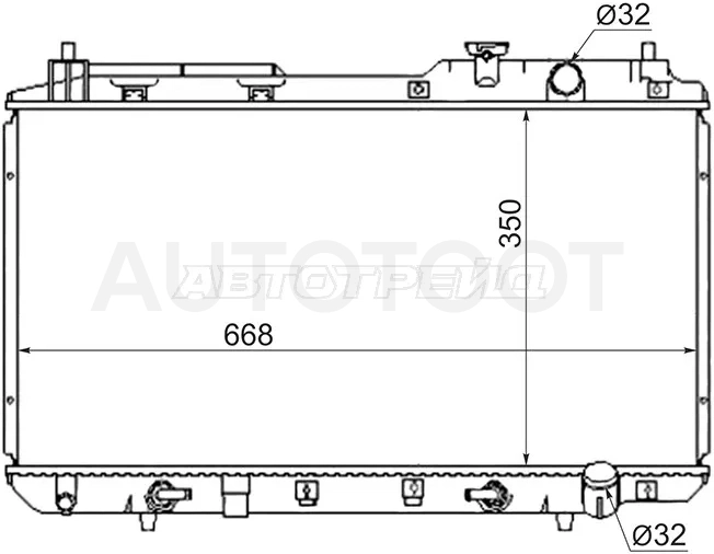 Радиатор Honda CR-V 95-01 / Orthia 96-02 - Артикул ST010023 - Производитель Sat - Фото, Отзывы, Цены