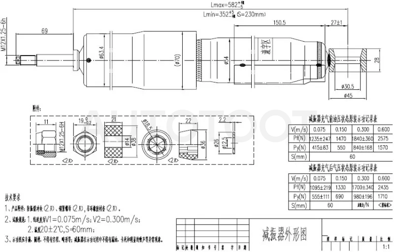 Амортизатор Toyota Land Cruiser (J100,J80) 89-07 / Land Cruiser Cygnus 98-07 (Сзади/ Справа=Слева)