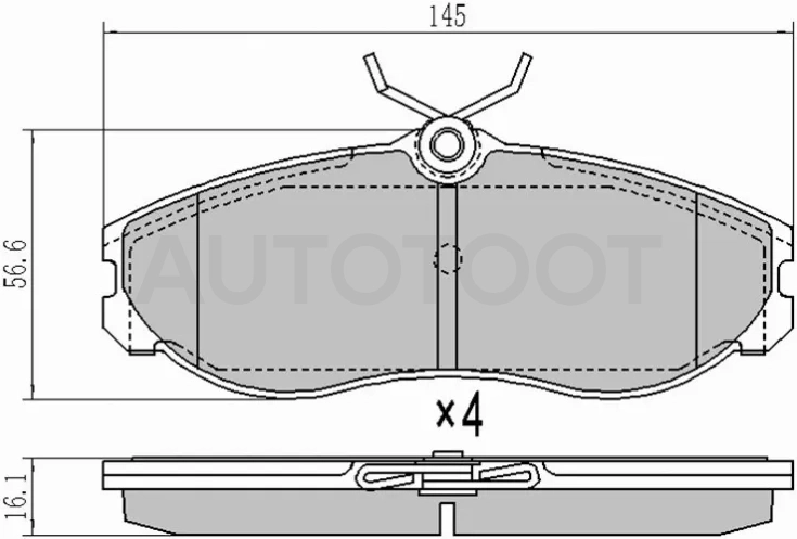 Колодки тормозные (Спереди) Nissan Serena 91-01 / Terrano 86-96 / Mistral 97-99 / Terrano II 93-06