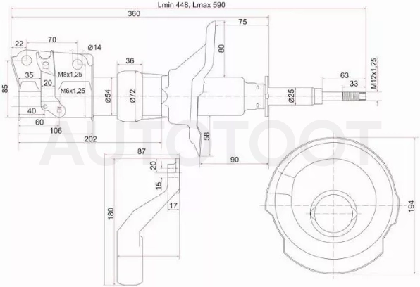Стойка передняя Honda Stream 00-06 - Артикул ST51605S7AN06 - Производитель Sat - Фото, Отзывы, Цены