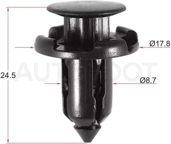 Клипса HONDA/TOYOTA/LEXUS/MITSUBISHI (Продажа по 10шт) - Артикул STKJ838 - Производитель Sat - Фото, Отзывы, Цены