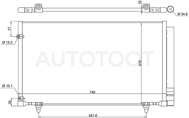 Радиатор кондиционера Lexus RX 08-15 / Toyota Sienna 10-20 - Артикул STLX473940 - Производитель Sat - Фото, Отзывы, Цены
