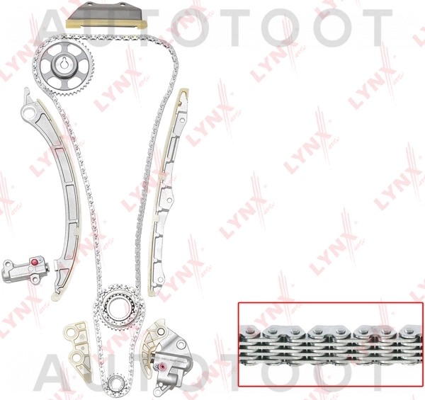 Ремкомплект цепи ГРМ 2, 4 K24 -TK0057 LYNXauto для HONDA ACCORD, HONDA CR-V