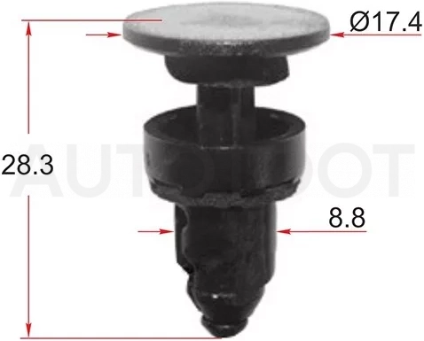 Клипса крепежная SAT ST-KJ-1069 (Продажа по 10шт)
