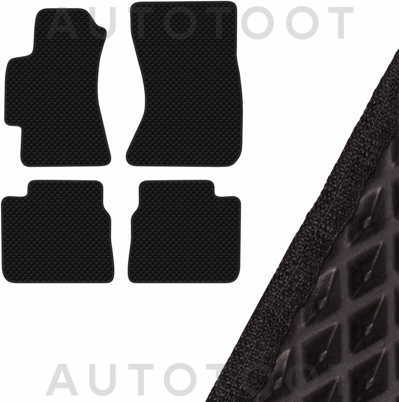 Коврик салона 4 штуки EVA Черный левый руль -  для SUBARU LEGACY