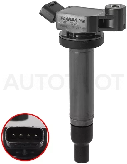 Катушка зажигания TOYOTA 1MZ-FE MCV2#/MCU2#/MCU1#/MCU3#/MCR30/40 00-06 - Артикул IGC101F - Производитель Flamma - Фото, Отзывы, Цены