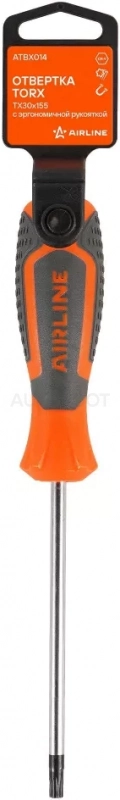 Отвертка TORX TX30x155мм, магнитный наконечник, пласт.подвес - Артикул ATBX014 - Производитель Airline - Фото, Отзывы, Цены