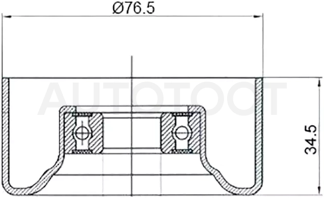 Ролик приводного ремня натяжителя HONDA ACCORD VII 2,0-2,4 03-/CIVIC 2,0 01-05/CR-V II-III 2,0-2,4 0
