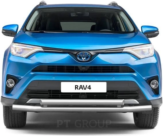 TOYOTA RAV4 2013-2018  Защита переднего бампера двойная Ø63/63мм (НПС) - Артикул TRV220201 - Производитель PT Group - Фото, Отзывы, Цены