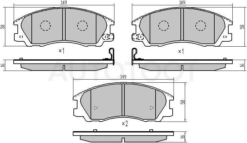 Колодки тормозные перед HYUNDAI TERRACAN 01- -ST58101H1A10 Sat для BYD BYD