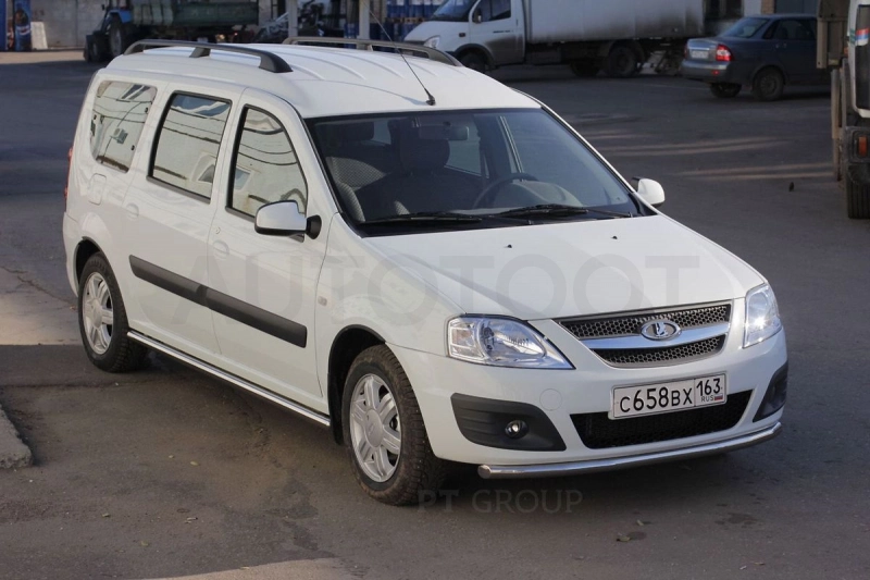 LADA Largus 2012- Защита порогов прямая Ø51мм (НПС) - Артикул LLA220301 - Производитель PT Group - Фото, Отзывы, Цены