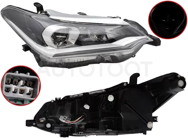 Фара Toyota Corolla Fielder (E160) 15- / Corolla Axio (E160) 15- (Справа/ LED/ ДХО/ Комплектация WxB) - Артикул ST12597CR - Производитель Sat - Фото, Отзывы, Цены