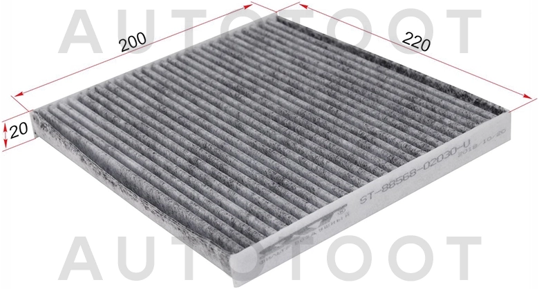 Фильтр салонный угольный -SSC1017 Sufix для TOYOTA AVENSIS, TOYOTA COROLLA