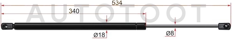 Амортизатор крышки багажника левый=правый -STD65163620A Sat для MAZDA 2 (DEMIO)