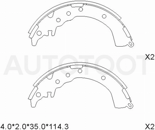 Колодки тормозные задние 4WD
