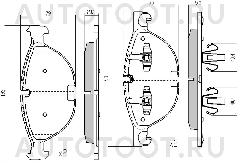 Колодки тормозные (Спереди) BMW X5 06-18 / X6 08-20 - Артикул ST34116778048 - Производитель Sat - Фото, Отзывы, Цены