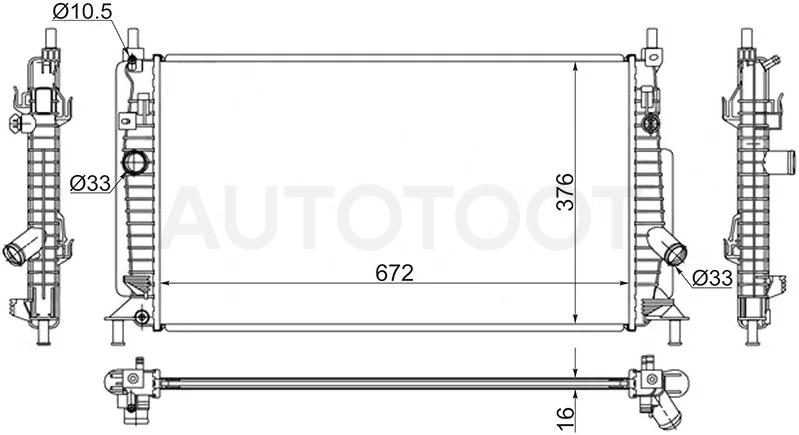 Радиатор Mazda 3 08-13 / Axela 09-13