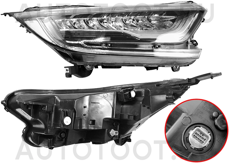Фара правая, диоды, электрокорректор -  для HONDA CR-V