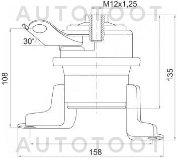 Подушка двигателя правая 1ZZFE -ST1236222010 Sat для TOYOTA ALLION, TOYOTA CALDINA, TOYOTA PREMIO, TOYOTA OPA, TOYOTA VISTA, TOYOTA VISTA ARDEO, TOYOTA AVENSIS