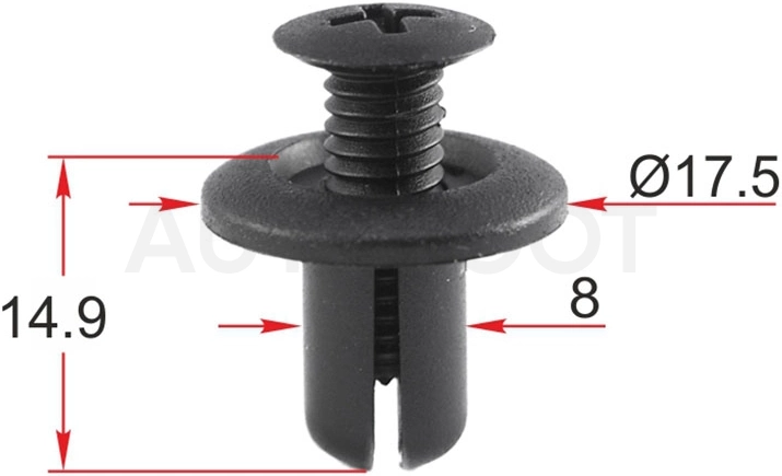 Клипса 86590-28000 -KR313 Masuma для HYUNDAI SOLARIS, KIA RIO, MAZDA 3 (AXELA), KIA SPORTAGE, HYUNDAI ACCENT, HYUNDAI ELANTRA, HYUNDAI GETZ, HYUNDAI I20, HYUNDAI I30, HYUNDAI MATRIX, HYUNDAI SANTA FE,