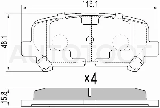 Колодки тормозные (Сзади) Honda Odyssey 08-13 / Pilot 08-15 - Артикул ST43022STXA00 - Производитель Sat - Фото, Отзывы, Цены