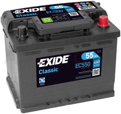 Аккумулятор EXIDE 55Ah 460A обратная полярность(-+)