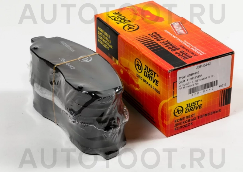 Колодки тормозные дисковые передние - Артикул JBP0442 - Производитель Just Drive - Фото, Отзывы, Цены