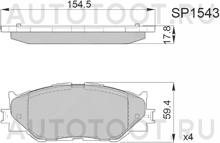 Колодки тормозные (Спереди) Lexus IS 05 - Артикул SP1543 - Производитель Sangsin - Фото, Отзывы, Цены