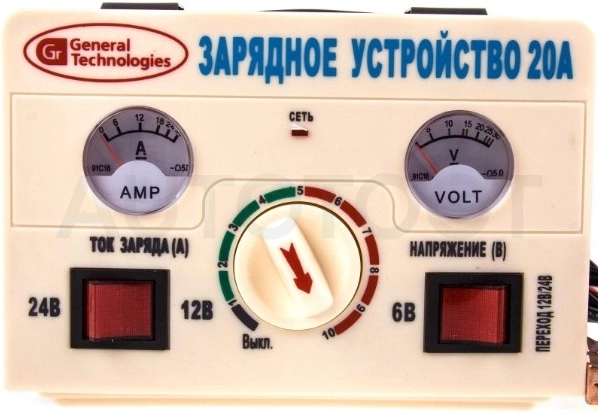 Зарядное устройство аккумулятора 10А General Technologies-007 (6/12/24В) - Артикул GTBC007 - Производитель TechWit - Фото, Отзывы, Цены