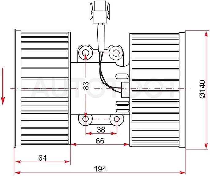 Мотор отопителя салона (Левый руль) BMW 3-Series 98-06 - Артикул ST64118372797 - Производитель Sat - Фото, Отзывы, Цены