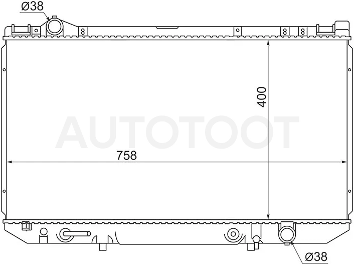 Радиатор Lexus LS 89-94 / Toyota Celsior 89-94 - Артикул TY0007F10 - Производитель Sat - Фото, Отзывы, Цены