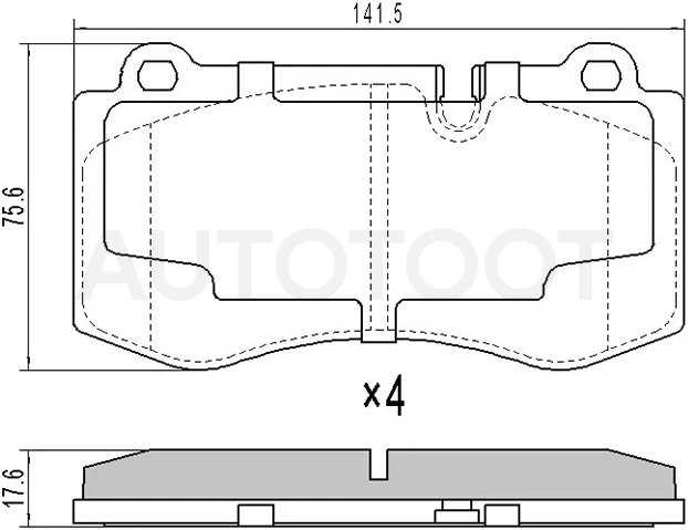 Колодки тормозные (Спереди) Mercedes-Benz E-Class 02-09 / S-Class 05-13 / CL-Class 06-14 / CLS-Class 04-10