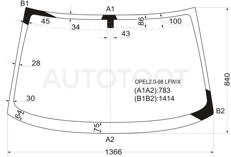 Стекло лобовое Opel Vectra 95-03 - Артикул OPEL2098LFWX - Производитель Xyg - Фото, Отзывы, Цены