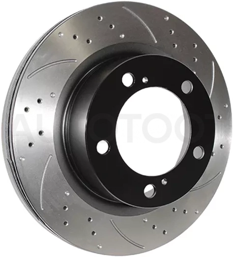 Комплект дисков тормозных передний перфорированные TOYOTA LCR200 / LEXUS LX570 07-15
