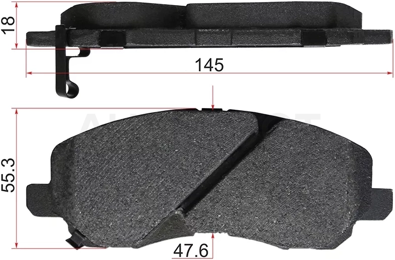 Колодки тормозные (Спереди) Mitsubishi ASX 10- / Delica 94-07 / L200 96-14 / Lancer 02-17 / Citroen C4 Aircross 12-16 / C-Crosser 07-12 / Dodge Caliber 06-12 / Mitsubishi Airtrek 01-05 / Challenger 96-01 / Chariot 91-97 / Chariot Grandis 97-03 / Peugeot 4