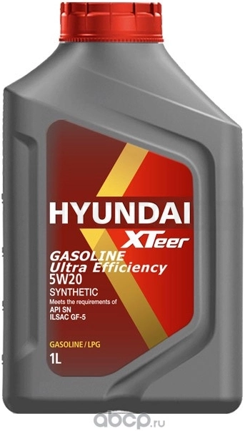 5W-20 Масло моторное синтетическое "Gasoline Ultra Efficiency 5W-20", 1л