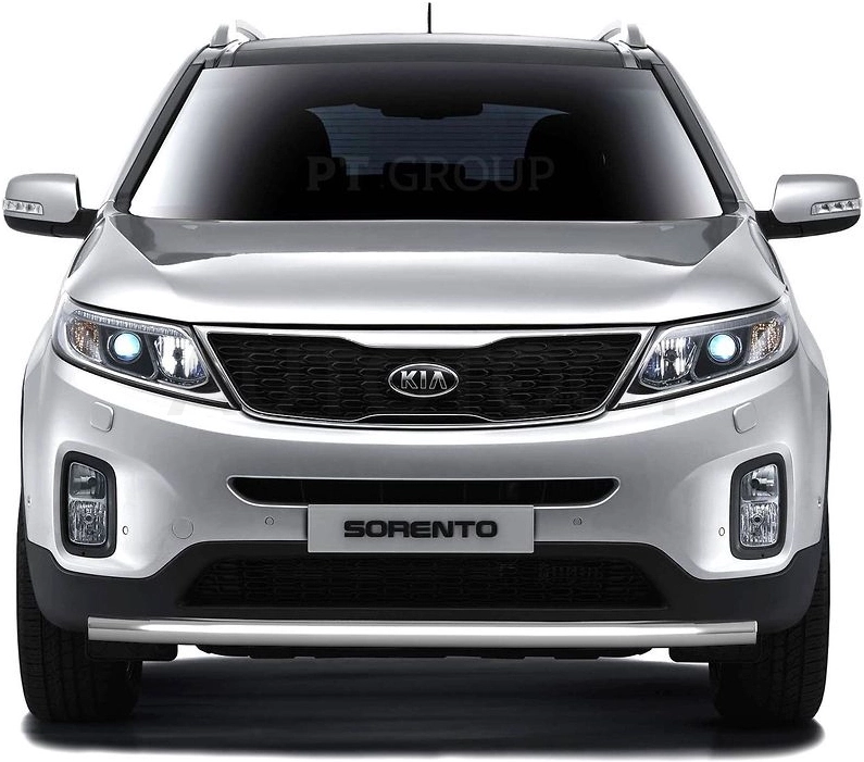 KIA Sorento 2014-2020 Защита переднего бампера одинарная Ø63мм (НПС) - Артикул 06020106 - Производитель PT Group - Фото, Отзывы, Цены