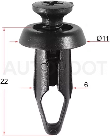 Клипса подкрылка GM (Продажа по 10шт) - Артикул STM10952 - Производитель Sat - Фото, Отзывы, Цены