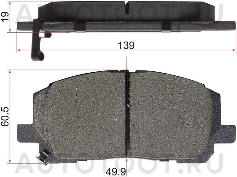 Колодки тормозные (Спереди) Toyota Highlander 00-07 / Kluger V 00-10 - Артикул ST0446548030 - Производитель Sat - Фото, Отзывы, Цены