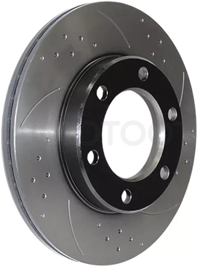 Комплект дисков тормозных передний перфорированные TOYOTA LCR Prado HZJ/KZJ/PZJ7# 93-99, HiLux LN100