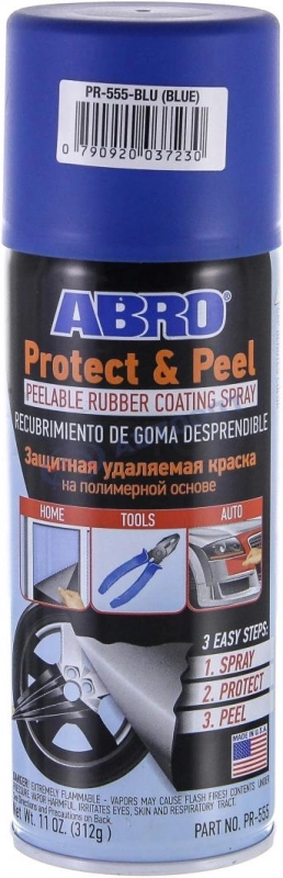 Краска защитная удаляемая на полимерной основе Синяя ABRO PR-555-BLU 397гр.