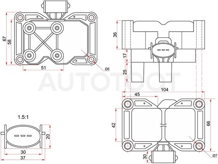 Катушка зажигания 1.8L Zetec-E -ST1317972 Sat для FORD FOCUS