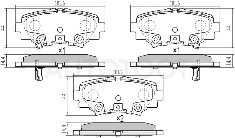 Колодки тормозные (Сзади) Mazda 3 13-19 / Axela 13-19