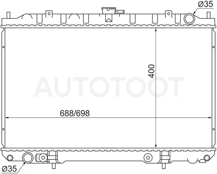 Радиатор Nissan Tino 98-03 - Артикул NS0008 - Производитель Sat - Фото, Отзывы, Цены