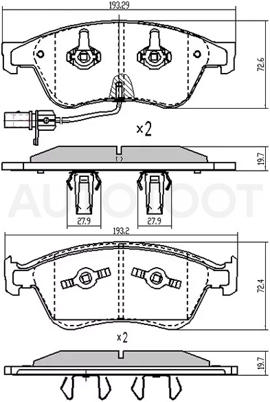 Колодки тормозные (Спереди) Audi A6 04-10 / A8 02-10 / S6 06-11 / S8 06-11