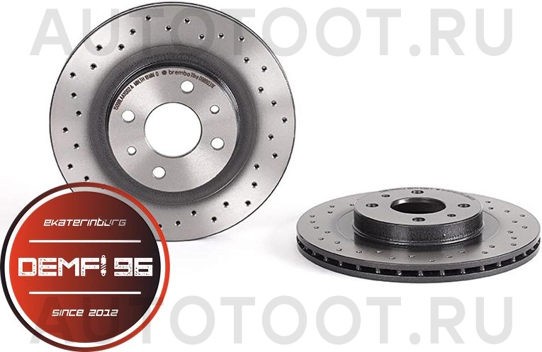 Диск тормозной Brembo (R14, с перфорацией) -SBD30093252 Segmatic для LADA (ВАЗ) PRIORA, LADA (ВАЗ) GRANTA