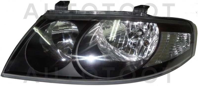 Фара левая (с отверстием под корректор, внутри черная) -21511B7LLEMN2 Depo для NISSAN ALMERA CLASSIC
